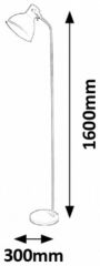 Stojací lampa černá, 4329, 1263