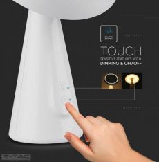 Originální zrcadlová lampa - nabíjecí VT8670, plynulé stmívání